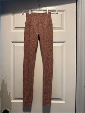 Beyond Yoga High-Waist Heathered Rust Leggings